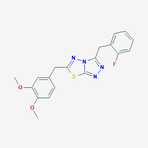 molecular formula C19H17FN4O2S B501759 6-(3,4-Dimethoxybenzyl)-3-(2-fluorobenzyl)[1,2,4]triazolo[3,4-b][1,3,4]thiadiazole 