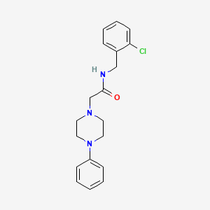 molecular formula C19H22ClN3O B5017595 N-(2-chlorobenzyl)-2-(4-phenyl-1-piperazinyl)acetamide 