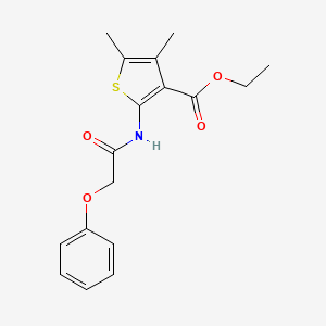 molecular formula C17H19NO4S B5017608 ethyl 4,5-dimethyl-2-[(phenoxyacetyl)amino]-3-thiophenecarboxylate 