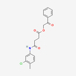 2-oxo-2-phenylethyl 4-[(3-chloro-4-methylphenyl)amino]-4-oxobutanoate