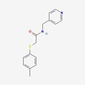 molecular formula C15H16N2OS B5017630 2-[(4-methylphenyl)thio]-N-(4-pyridinylmethyl)acetamide 