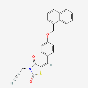 5-[4-(1-naphthylmethoxy)benzylidene]-3-(2-propyn-1-yl)-1,3-thiazolidine-2,4-dione