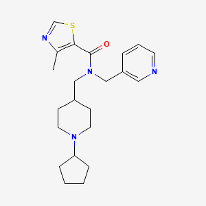 N-[(1-cyclopentyl-4-piperidinyl)methyl]-4-methyl-N-(3-pyridinylmethyl)-1,3-thiazole-5-carboxamide