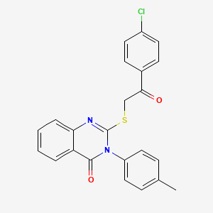 2-{[2-(4-chlorophenyl)-2-oxoethyl]thio}-3-(4-methylphenyl)-4(3H)-quinazolinone