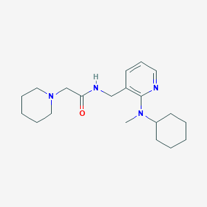 N-({2-[cyclohexyl(methyl)amino]-3-pyridinyl}methyl)-2-(1-piperidinyl)acetamide