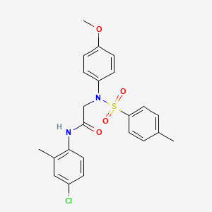 N~1~-(4-chloro-2-methylphenyl)-N~2~-(4-methoxyphenyl)-N~2~-[(4-methylphenyl)sulfonyl]glycinamide