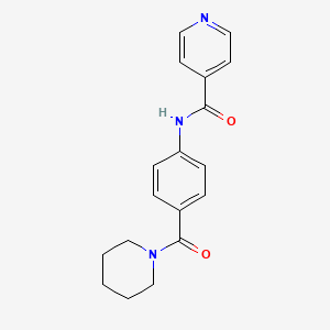 N-[4-(1-piperidinylcarbonyl)phenyl]isonicotinamide