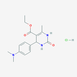 molecular formula C16H22ClN3O3 B5017737 ethyl 4-[4-(dimethylamino)phenyl]-6-methyl-2-oxo-1,2,3,4-tetrahydro-5-pyrimidinecarboxylate hydrochloride 