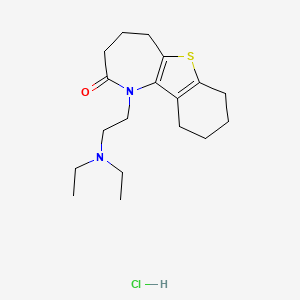 molecular formula C18H29ClN2OS B5017752 1-[2-(diethylamino)ethyl]-1,3,4,5,7,8,9,10-octahydro-2H-[1]benzothieno[3,2-b]azepin-2-one hydrochloride 