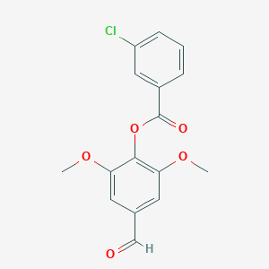 molecular formula C16H13ClO5 B5017764 4-formyl-2,6-dimethoxyphenyl 3-chlorobenzoate 