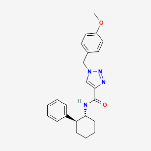 molecular formula C23H26N4O2 B5017774 1-(4-methoxybenzyl)-N-[(1R*,2S*)-2-phenylcyclohexyl]-1H-1,2,3-triazole-4-carboxamide 