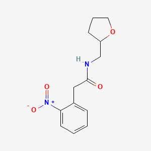 molecular formula C13H16N2O4 B5017778 2-(2-nitrophenyl)-N-(tetrahydro-2-furanylmethyl)acetamide CAS No. 5881-31-2