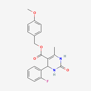 molecular formula C20H19FN2O4 B5017795 4-methoxybenzyl 4-(2-fluorophenyl)-6-methyl-2-oxo-1,2,3,4-tetrahydro-5-pyrimidinecarboxylate 