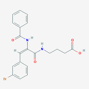 molecular formula C20H19BrN2O4 B5017821 4-{[2-(benzoylamino)-3-(3-bromophenyl)acryloyl]amino}butanoic acid 