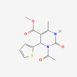 molecular formula C13H14N2O4S B5017831 methyl 3-acetyl-6-methyl-2-oxo-4-(2-thienyl)-1,2,3,4-tetrahydro-5-pyrimidinecarboxylate 