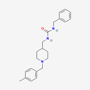 molecular formula C22H29N3O B5017847 N-benzyl-N'-{[1-(4-methylbenzyl)-4-piperidinyl]methyl}urea 