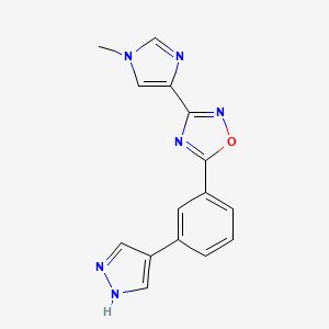 3-(1-methyl-1H-imidazol-4-yl)-5-[3-(1H-pyrazol-4-yl)phenyl]-1,2,4-oxadiazole