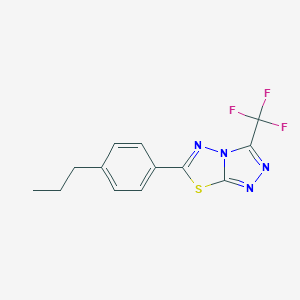 molecular formula C13H11F3N4S B501788 6-(4-Propylphenyl)-3-(trifluoromethyl)[1,2,4]triazolo[3,4-b][1,3,4]thiadiazole 