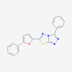 molecular formula C19H12N4OS B501789 3-Phenyl-6-(5-phenyl-2-furyl)[1,2,4]triazolo[3,4-b][1,3,4]thiadiazole 