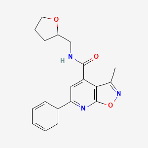 molecular formula C19H19N3O3 B5017911 3-methyl-6-phenyl-N-(tetrahydro-2-furanylmethyl)isoxazolo[5,4-b]pyridine-4-carboxamide 