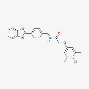 molecular formula C24H21ClN2O3 B5017913 N-[4-(1,3-benzoxazol-2-yl)benzyl]-2-(4-chloro-3,5-dimethylphenoxy)acetamide CAS No. 833438-01-0