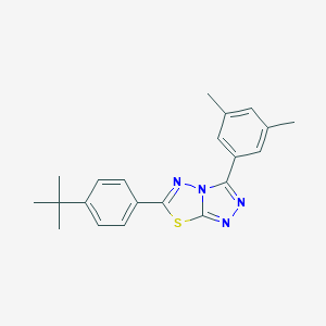 molecular formula C21H22N4S B501792 6-(4-Tert-butylphenyl)-3-(3,5-dimethylphenyl)[1,2,4]triazolo[3,4-b][1,3,4]thiadiazole 