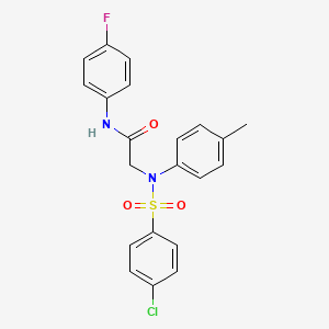 N~2~-[(4-chlorophenyl)sulfonyl]-N~1~-(4-fluorophenyl)-N~2~-(4-methylphenyl)glycinamide