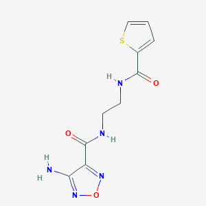 molecular formula C10H11N5O3S B5017936 4-amino-N-{2-[(2-thienylcarbonyl)amino]ethyl}-1,2,5-oxadiazole-3-carboxamide 