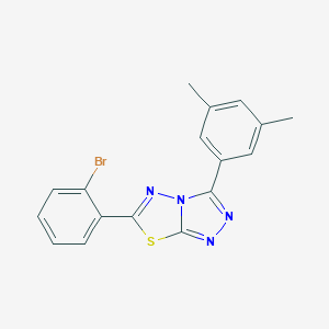 molecular formula C17H13BrN4S B501794 6-(2-Bromophenyl)-3-(3,5-dimethylphenyl)[1,2,4]triazolo[3,4-b][1,3,4]thiadiazole 
