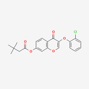 3-(2-chlorophenoxy)-4-oxo-4H-chromen-7-yl 3,3-dimethylbutanoate