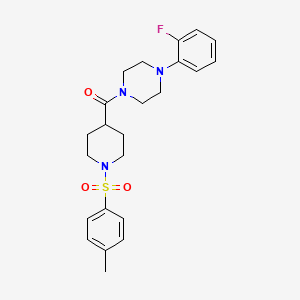 1-(2-fluorophenyl)-4-({1-[(4-methylphenyl)sulfonyl]-4-piperidinyl}carbonyl)piperazine