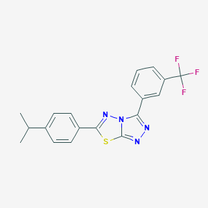 molecular formula C19H15F3N4S B501795 6-(4-Isopropylphenyl)-3-[3-(trifluoromethyl)phenyl][1,2,4]triazolo[3,4-b][1,3,4]thiadiazole 