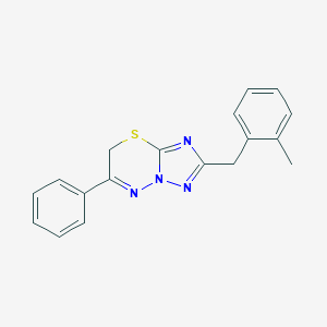 molecular formula C18H16N4S B501798 2-(2-methylbenzyl)-6-phenyl-7H-[1,2,4]triazolo[5,1-b][1,3,4]thiadiazine 