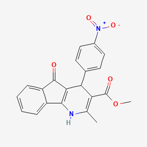 molecular formula C21H16N2O5 B5017988 methyl 2-methyl-4-(4-nitrophenyl)-5-oxo-4,5-dihydro-1H-indeno[1,2-b]pyridine-3-carboxylate 