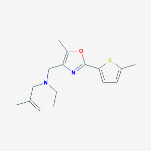 molecular formula C16H22N2OS B5018012 N-ethyl-2-methyl-N-{[5-methyl-2-(5-methyl-2-thienyl)-1,3-oxazol-4-yl]methyl}-2-propen-1-amine 