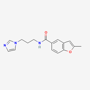 N-[3-(1H-imidazol-1-yl)propyl]-2-methyl-1-benzofuran-5-carboxamide trifluoroacetate