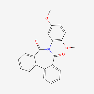 molecular formula C22H17NO4 B5018089 6-(2,5-dimethoxyphenyl)-5H-dibenzo[c,e]azepine-5,7(6H)-dione 