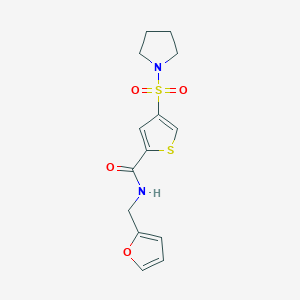 N-(2-furylmethyl)-4-(1-pyrrolidinylsulfonyl)-2-thiophenecarboxamide