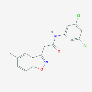 molecular formula C16H12Cl2N2O2 B501810 N-(3,5-dichlorophenyl)-2-(5-methyl-1,2-benzisoxazol-3-yl)acetamide 
