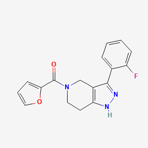 3-(2-fluorophenyl)-5-(2-furoyl)-4,5,6,7-tetrahydro-1H-pyrazolo[4,3-c]pyridine