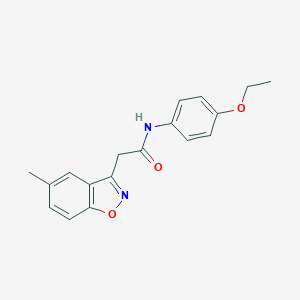 molecular formula C18H18N2O3 B501814 N-(4-ethoxyphenyl)-2-(5-methyl-1,2-benzisoxazol-3-yl)acetamide 