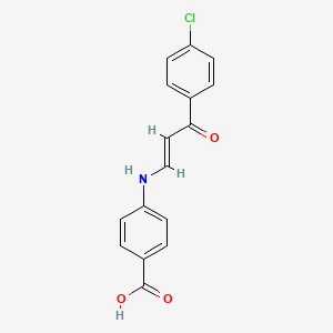 molecular formula C16H12ClNO3 B5018146 4-{[3-(4-chlorophenyl)-3-oxo-1-propen-1-yl]amino}benzoic acid 