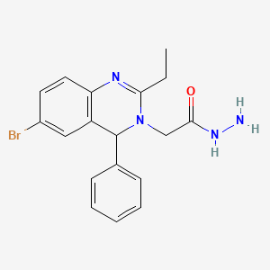 2-(6-bromo-2-ethyl-4-phenyl-3(4H)-quinazolinyl)acetohydrazide