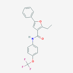 molecular formula C20H16F3NO3 B501817 2-ethyl-5-phenyl-N-[4-(trifluoromethoxy)phenyl]-3-furamide 