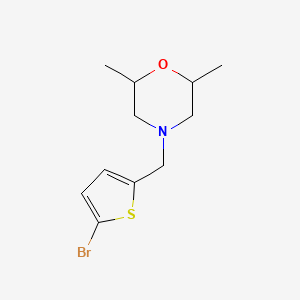 4-[(5-bromo-2-thienyl)methyl]-2,6-dimethylmorpholine