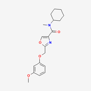 N-cyclohexyl-2-[(3-methoxyphenoxy)methyl]-N-methyl-1,3-oxazole-4-carboxamide