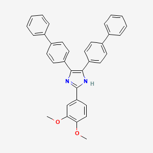 molecular formula C35H28N2O2 B5018234 4,5-di-4-biphenylyl-2-(3,4-dimethoxyphenyl)-1H-imidazole 