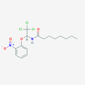 molecular formula C16H21Cl3N2O4 B5018256 N-[2,2,2-trichloro-1-(2-nitrophenoxy)ethyl]octanamide 