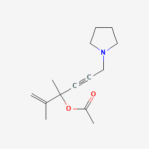 molecular formula C14H21NO2 B5018322 1-isopropenyl-1-methyl-4-(1-pyrrolidinyl)-2-butyn-1-yl acetate 