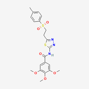 3,4,5-trimethoxy-N-(5-{2-[(4-methylphenyl)sulfonyl]ethyl}-1,3,4-thiadiazol-2-yl)benzamide